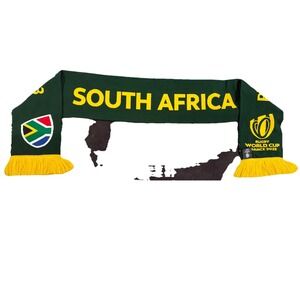 Rugby World Cup France 2023 South Africa Knit Scarf 64" NWOT Made In Poland